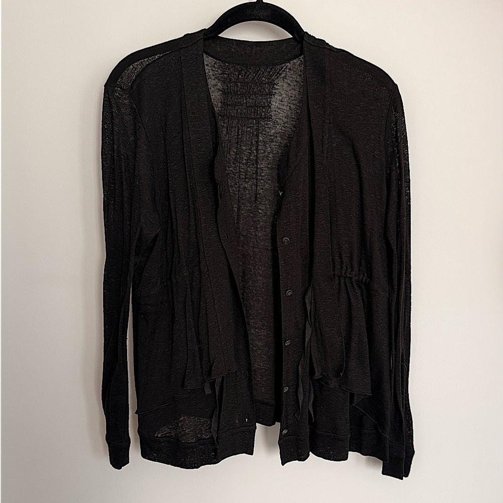 HaaT Black Lightweight Knit Cardigan Sweater